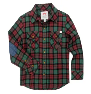 Appaman - Boys Flannel Shirt in Maroon/Ivy Plaid