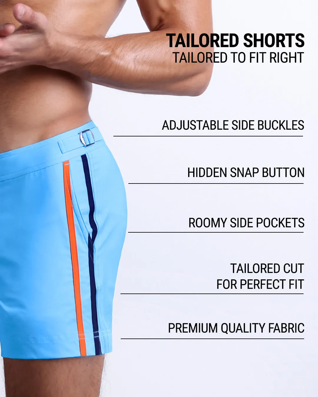 COASTAL BLUE - Tailored Shorts