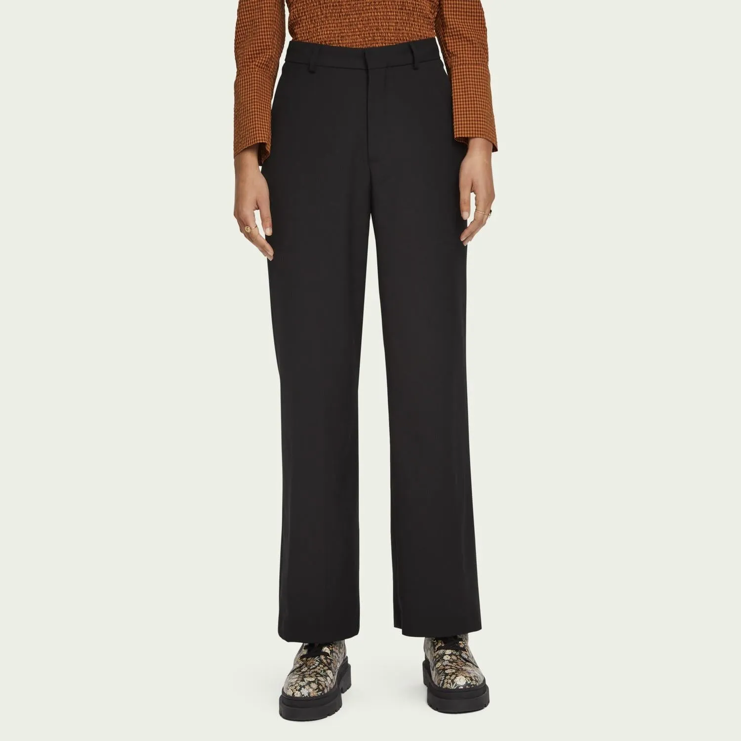 Edie Tailored Wide Leg Pants (Black)