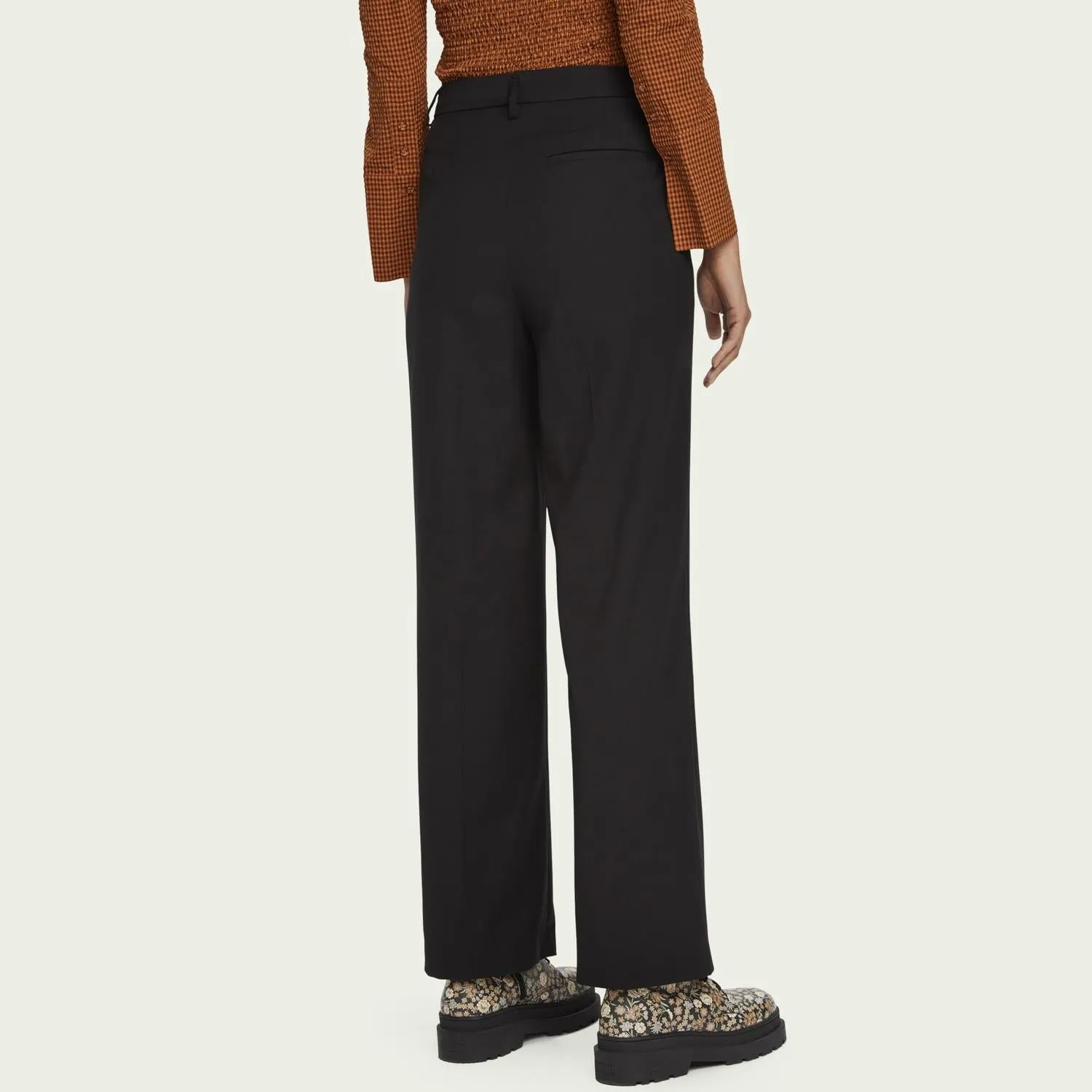 Edie Tailored Wide Leg Pants (Black)