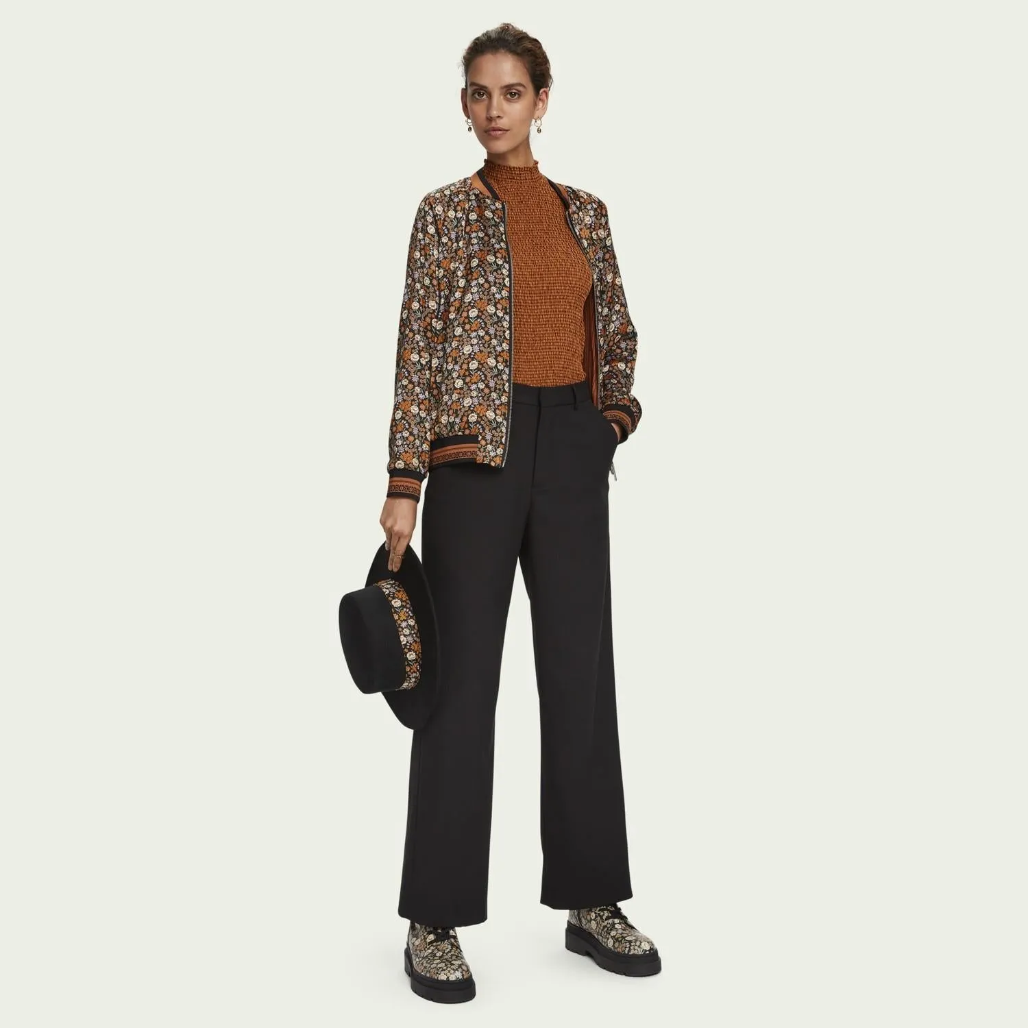 Edie Tailored Wide Leg Pants (Black)