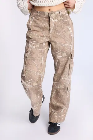 High Rise Cargo Twill Pants