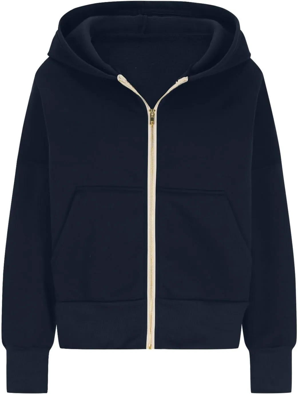 Hoodies For Women Full Zip Up Oversized Sweatshirts Casual Long Sleeve Track Jackets With Pockets 2024 Fall Outfits