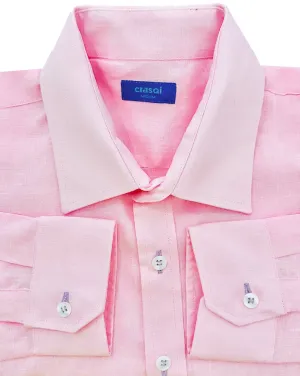 MALLORCA Linen Shirt - Pink/Lilac