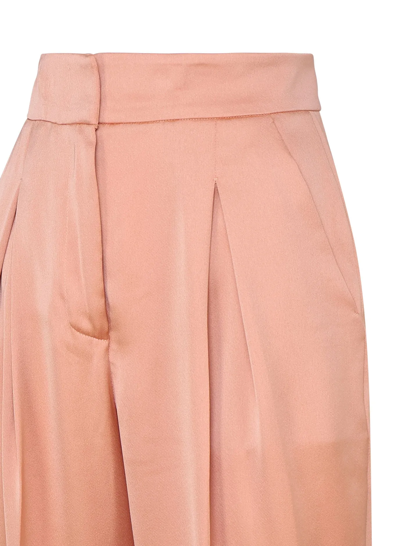 Nude High Waist Fluid Trousers