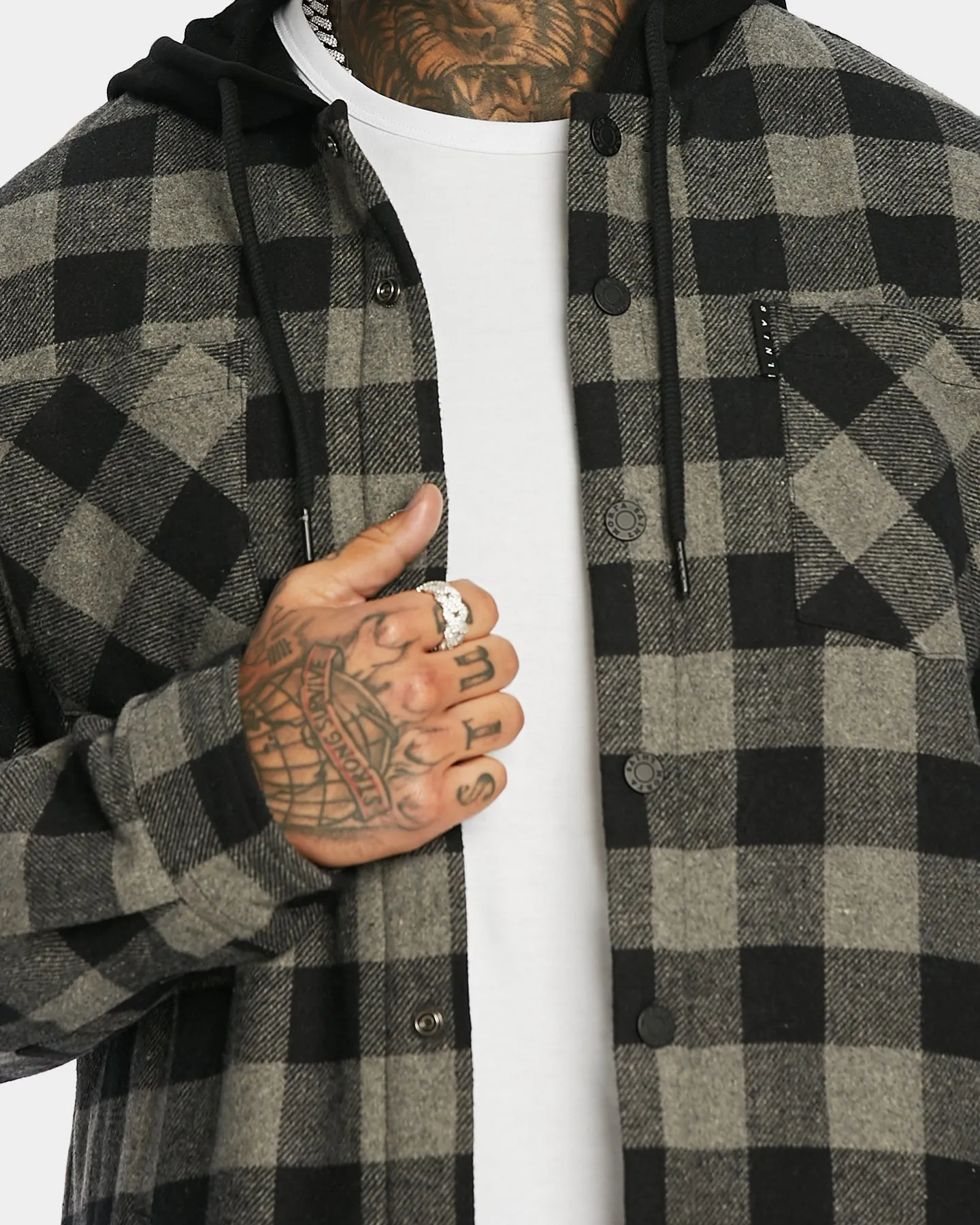 Saint Morta Assassin Hooded Flannel Grey/Black