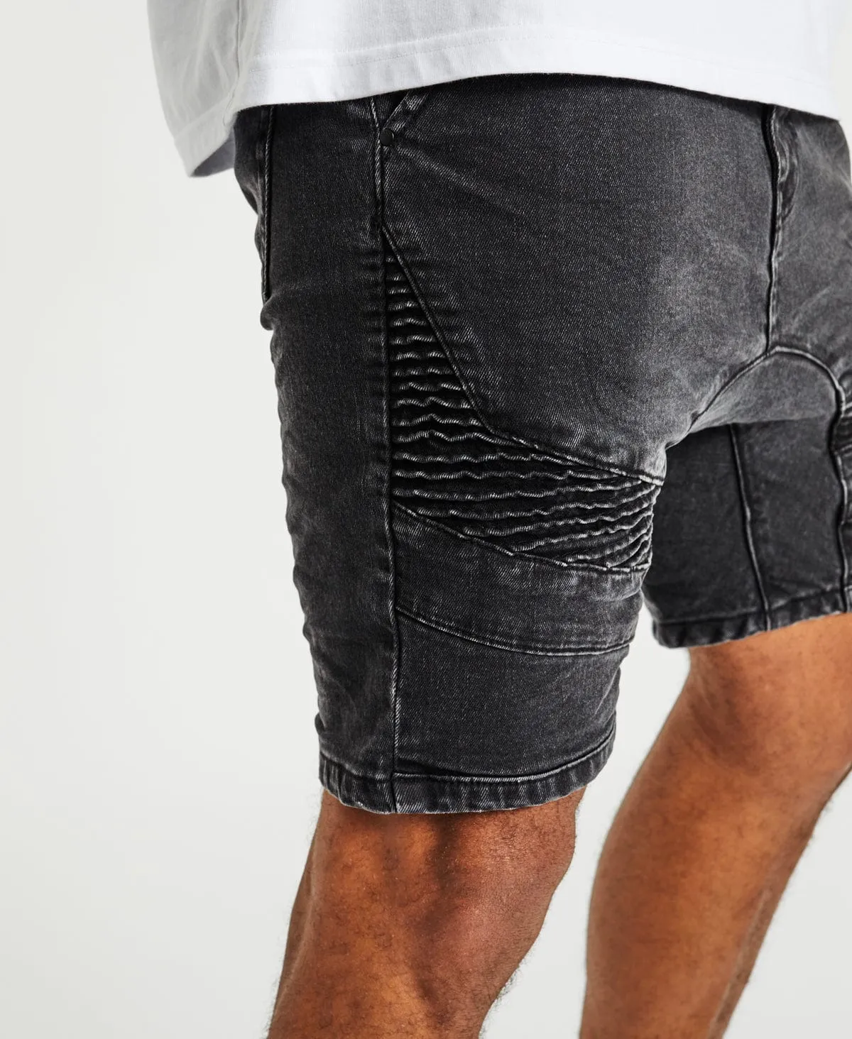 Spectra Denim Shorts Obsidian Black
