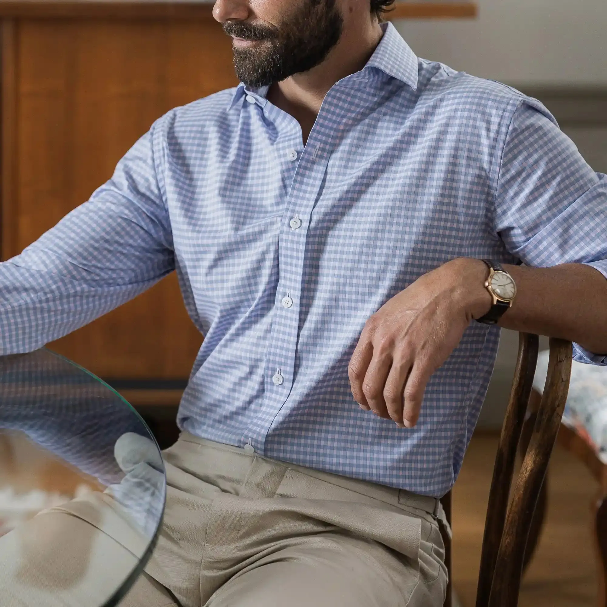 The Pink Foley Gingham Custom Shirt