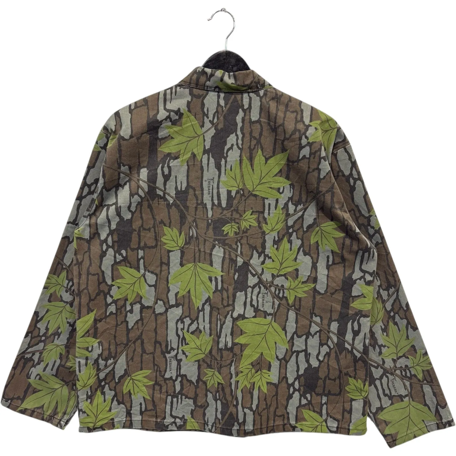 Vintage Rebark Leaf Camo Real Tree Camouflage Flannel