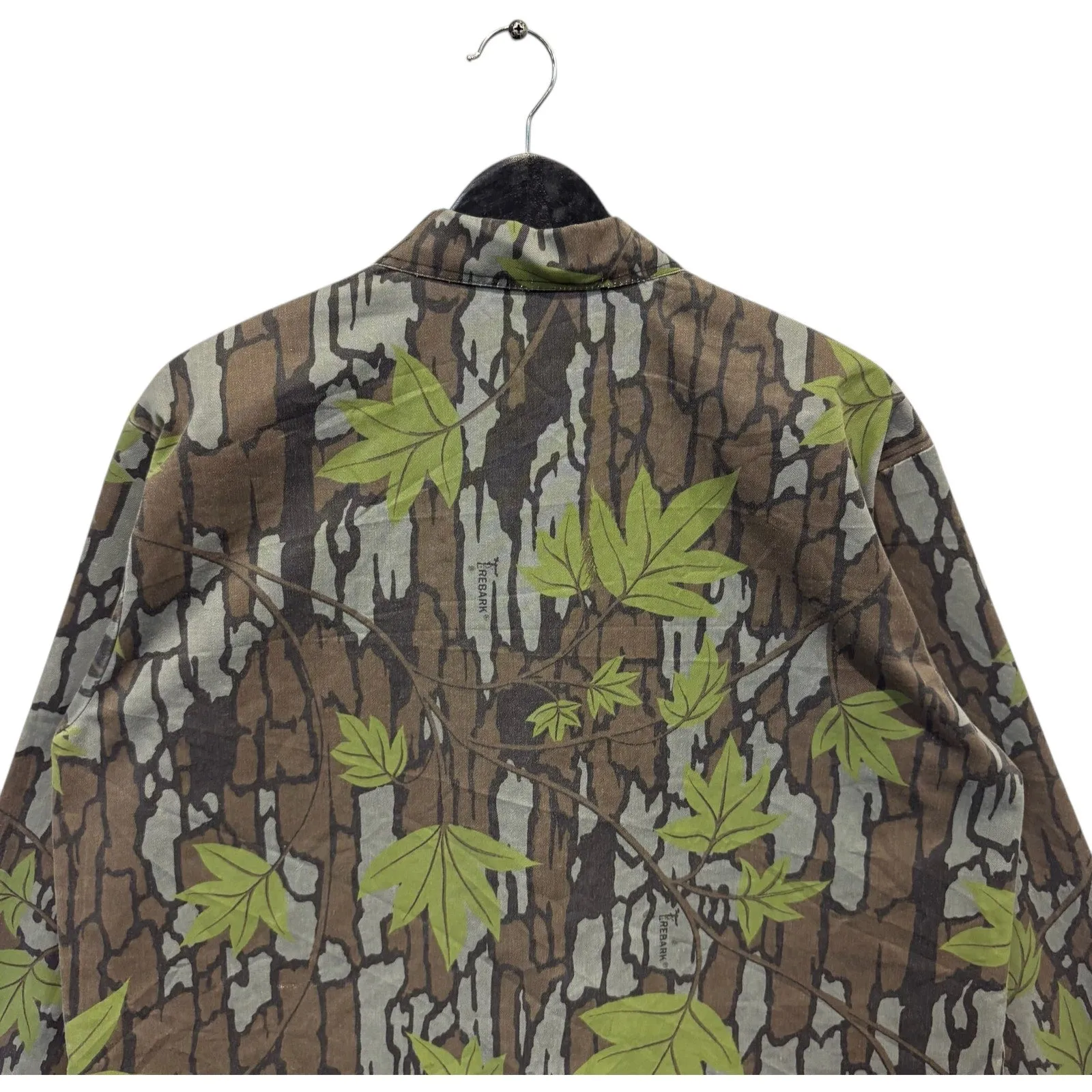 Vintage Rebark Leaf Camo Real Tree Camouflage Flannel