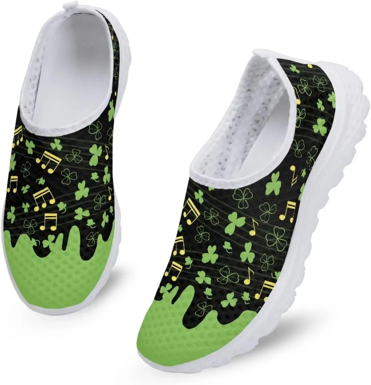 Womens Slip On Sneakers Patricks Day Shoes Athletic Tennis Shoe US 5.5-11.5